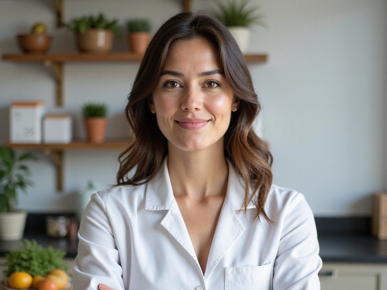 Professional portrait of a nutritionist, friendly and approachable