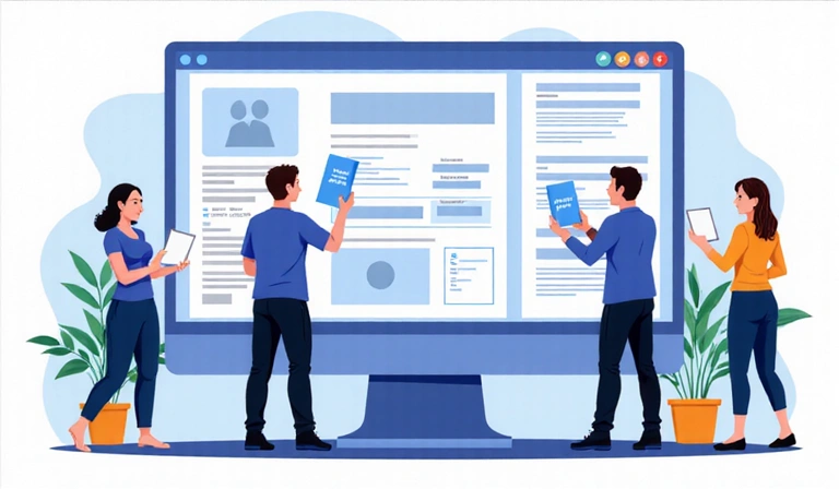 People interacting with various web services
